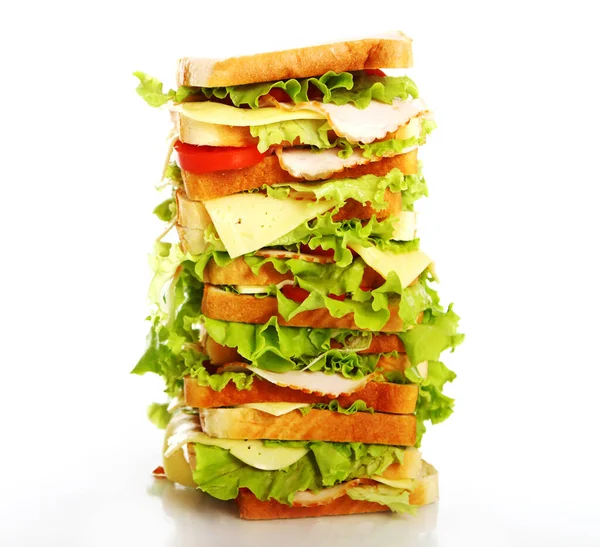 샌드위치가 배경에 분리되어 있습니다 — 스톡 사진
