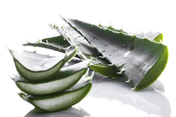 Medicine Aloevera White Background — Stock Photo, Image