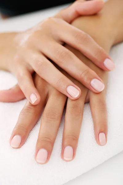 Imagem Belas Mãos Mulher Com Manicure — Fotografia de Stock