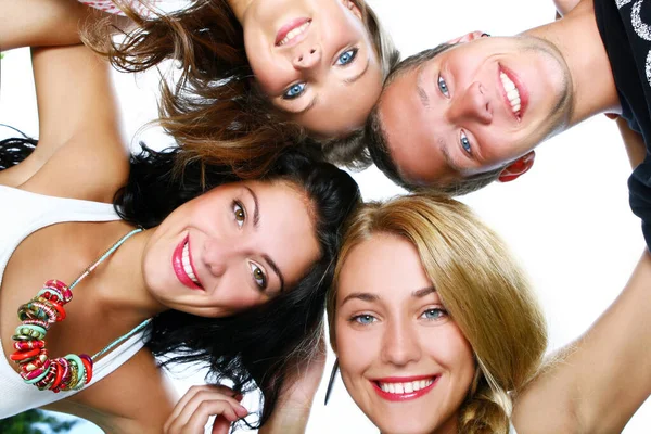 Grupo Adolescentes Menino Meninas Parque — Fotografia de Stock