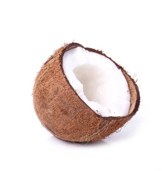 Noce Cocco Sfondo Bianco — Foto Stock