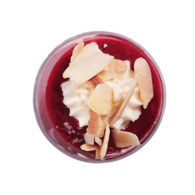 Aperatif. Bardaktaki lezzetli tatlı.