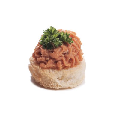 Yiyecekler. Beyaz arka planda nefis aperatifler