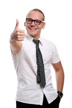 gülümseme ile çekici bir genç adam