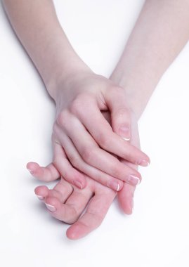Yumuşak tenli kadın elleri