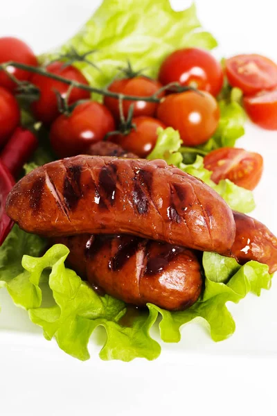 Grilled Sausage Table — Stock Photo, Image