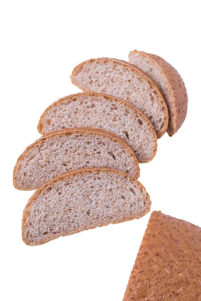 Вкусный Хлеб Белом Фоне — стоковое фото