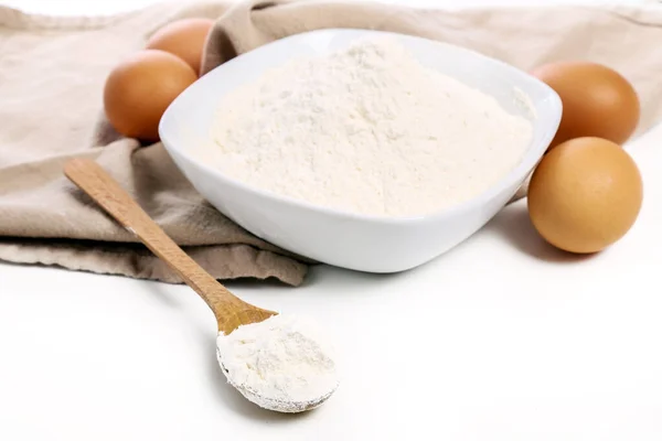 Kitchen Cuisine Dough Eggs Table — Stock Photo, Image