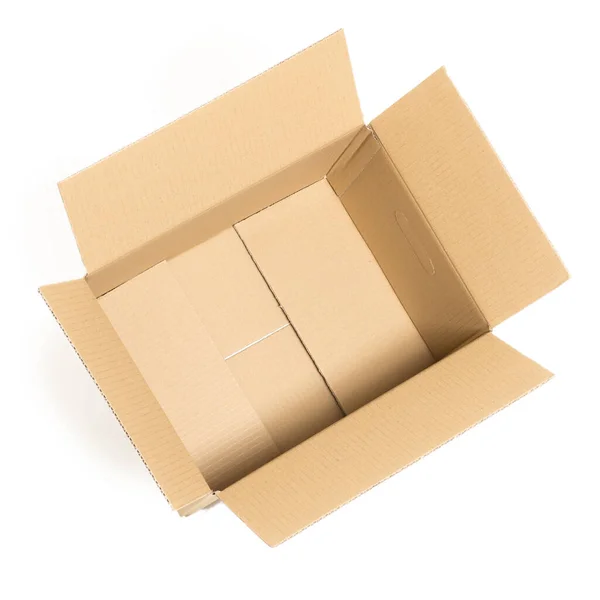 One Carton Box White Background — Stock Photo, Image