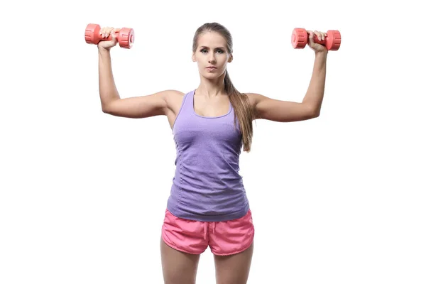 Entraînement Femme Dans Salle Gym — Photo