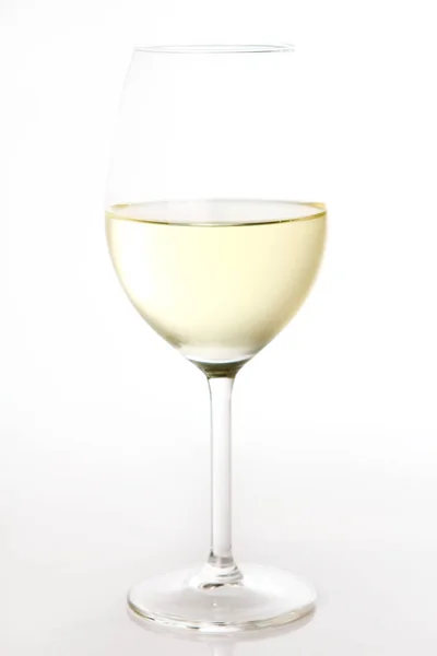 Bicchiere Vino Bianco Isolato Sullo Sfondo — Foto Stock