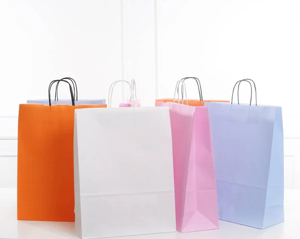 Shopping Bags Floor — Stock Photo, Image