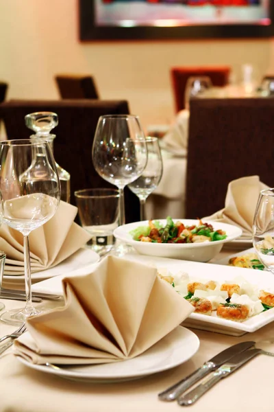 Banquet Table Restaurant Serving Snacks — Stock Photo, Image