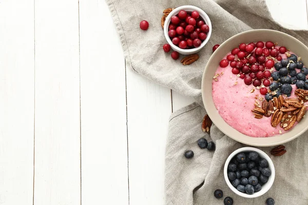 Delicious Smoothie Bowl Berries — Stock Photo, Image