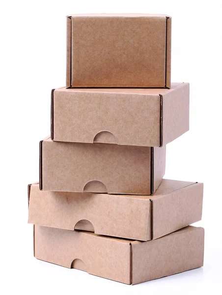 Carton Boxes White Background — Stock Photo, Image