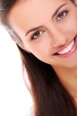 güzel bir genç kadın portresi Studio