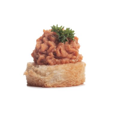 Yiyecekler. Beyaz arka planda nefis aperatifler