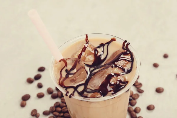 Coffee Drink Ice Latte Table — Fotografia de Stock
