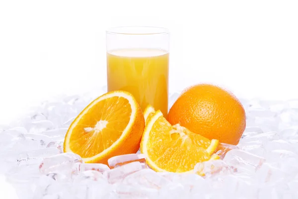 鲜橙汁加冰 — 图库照片