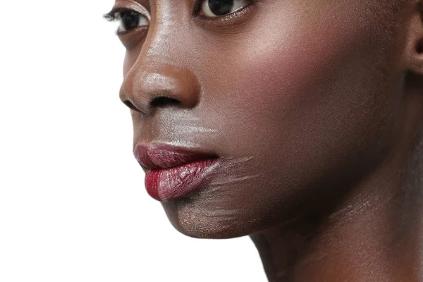 Pięknie Kobieta Makijażem Artystycznym — Zdjęcie stockowe