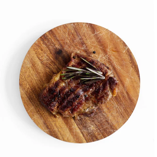 Grilled Steak White Background — Stock Photo, Image
