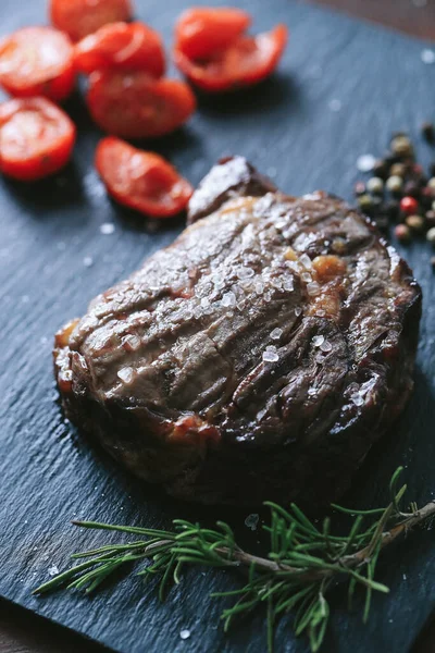 Koken Vleesbereiding Biefstuk Tafel — Stockfoto