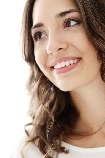 Mulher Encantadora Com Belo Sorriso — Fotografia de Stock