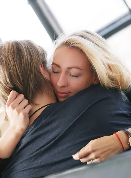 Amor Relacionamento Casal Bonito Casa — Fotografia de Stock