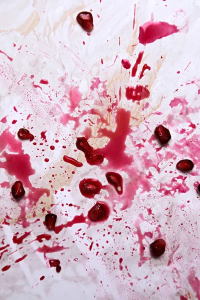 Smashed Pomegranate Table — Stock Photo, Image
