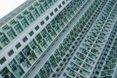  Pencereli modern mimari bina