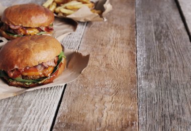 Masada nefis bir hamburger