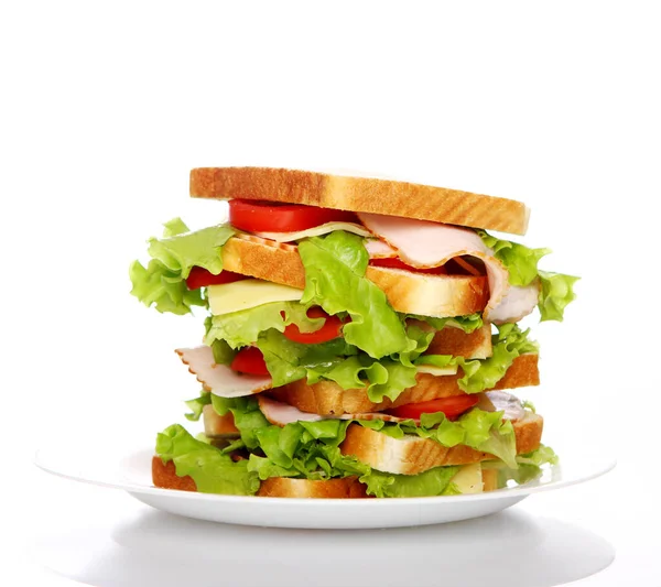 배경으로 분리되어 커다란 샌드위치 — 스톡 사진