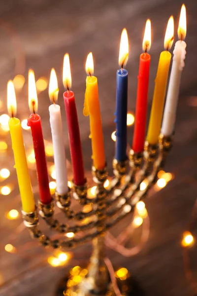 Hanukkah Den Judiska Festivalen Lights — Stockfoto
