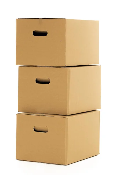 Few Carton Boxes White Background — Stock Photo, Image