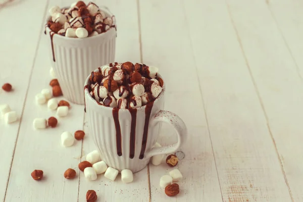 Coklat Panas Dengan Marshmallow — Stok Foto