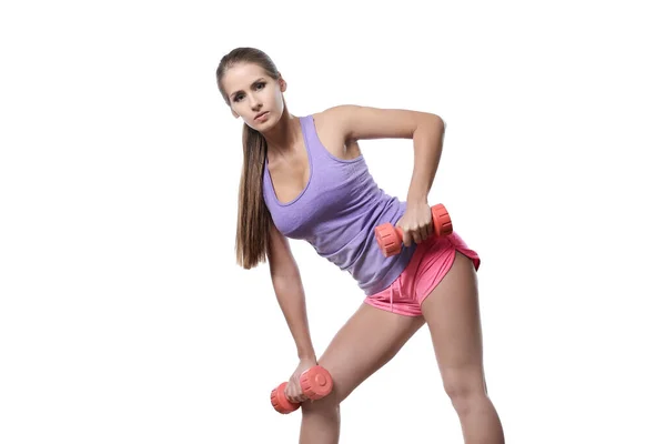 Entraînement Femme Dans Salle Gym — Photo