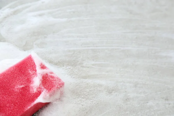 Domicílio Limpo Esponja Com Espuma — Fotografia de Stock