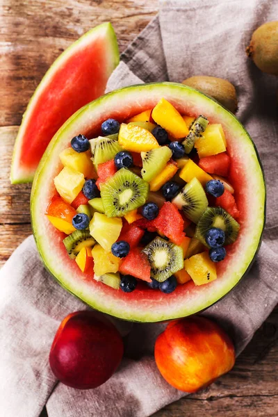 Deliciosa Ensalada Frutas Mesa — Foto de Stock