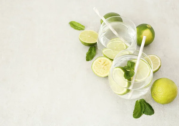 Refreshing Drink Made Out Lime — Stock Photo, Image