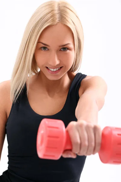 Menina Magro Desportivo Posando Conceito Estilo Vida Saudável — Fotografia de Stock