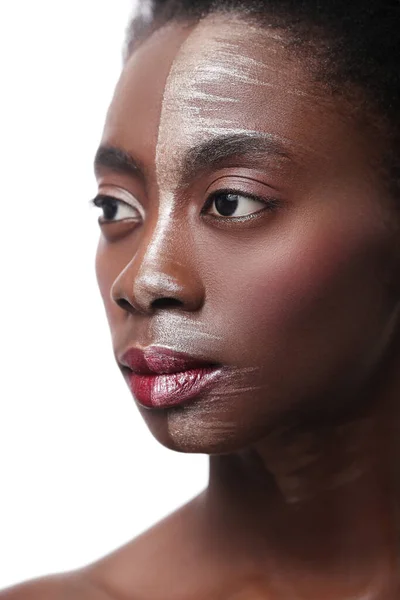 Skönhet Kvinna Med Konstnärlig Makeup — Stockfoto