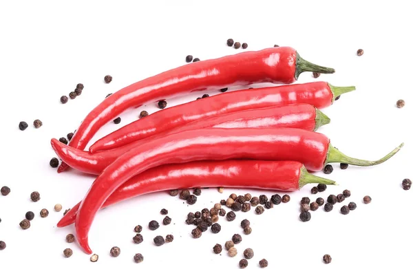 Röd Chilipeppar Bordet — Stockfoto