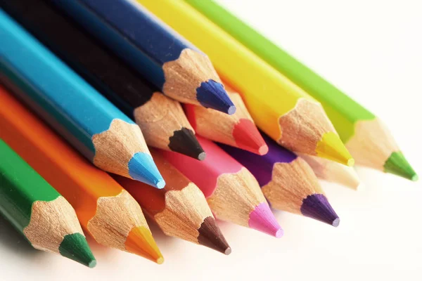 カラフルな鉛筆のクローズアップ — ストック写真
