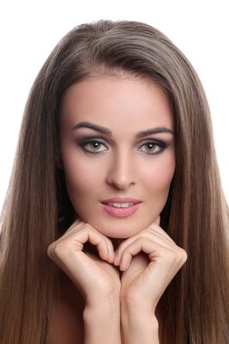 Güzellik. Tatlı yüzlü kadın.