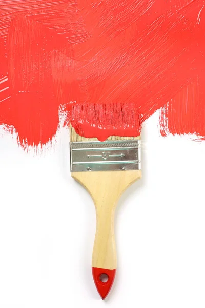 Pittura Rossa Sfondo Bianco — Foto Stock