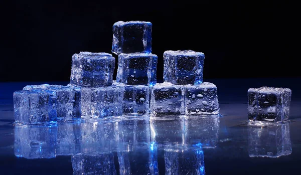 Beautiful Composition Wet Ice Cubes — Stock Photo, Image