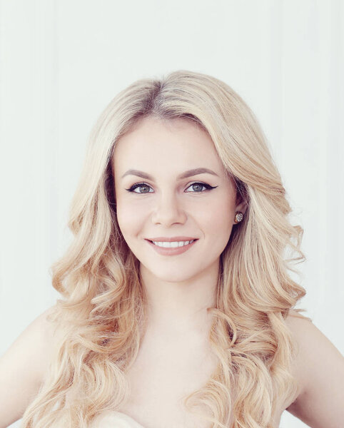 Beautiful woman with blonde hair