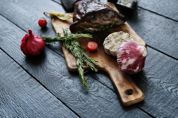 Cibo Deliziosa Carne Sul Tavolo — Foto Stock