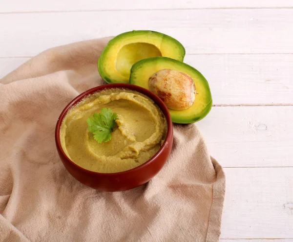 Food Hummus Out Avocado — Stock Photo, Image