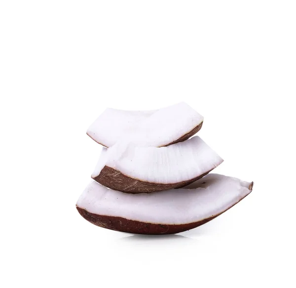 Noce Cocco Sfondo Bianco — Foto Stock